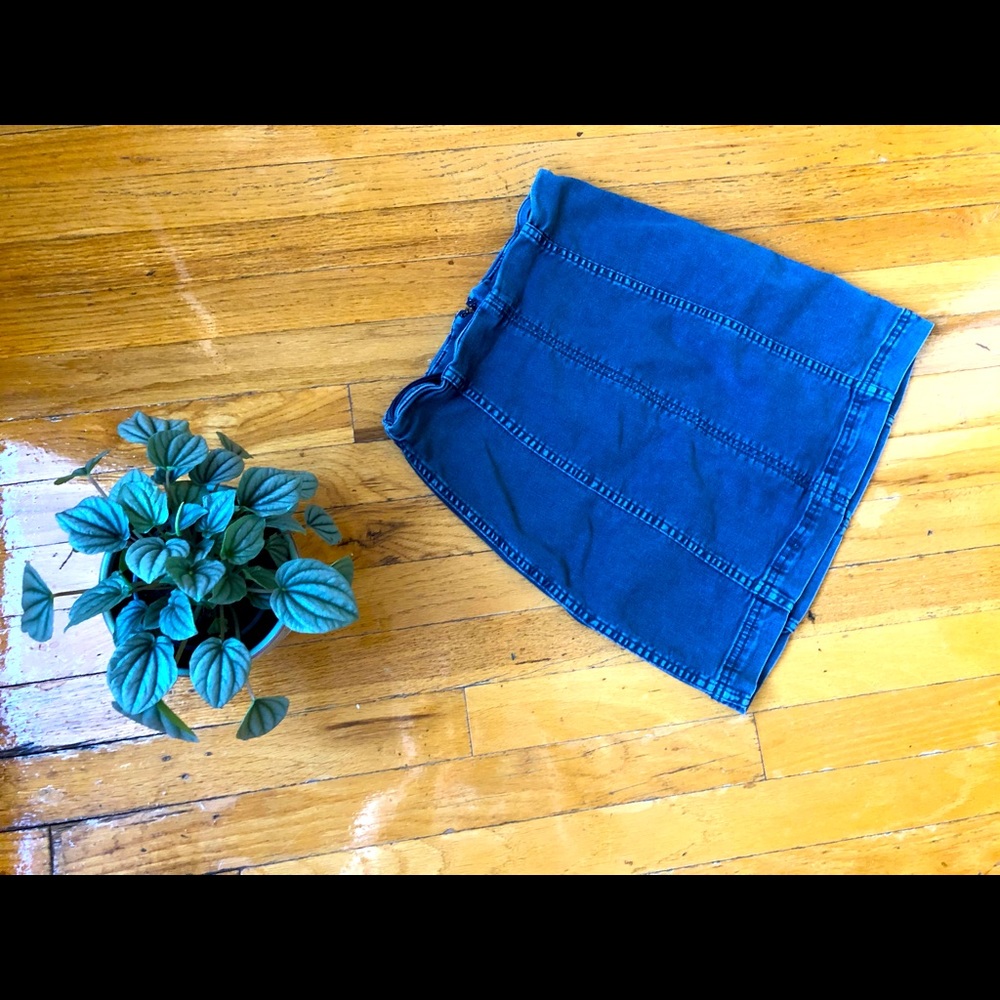 Free People Denim Mini Skirt